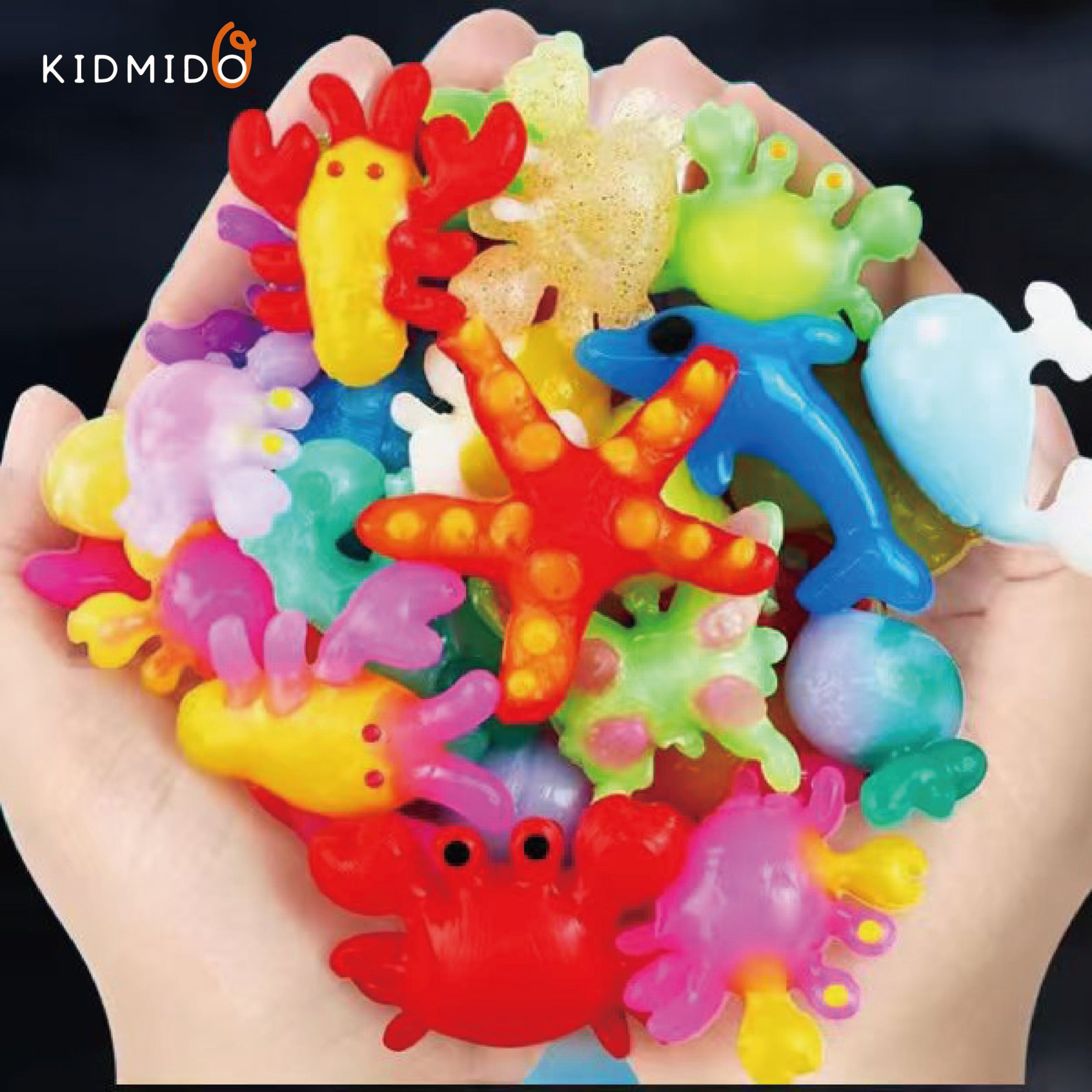 KIDMIDO Magic Water Elf Toy Kit–Squishies for Kids, 4 Gels & 4 Molds, Magic Gel Water Pets Sensory Toy, Fun DIY Craft Kit, Party Favors, Birthday & Christmas Gifts for Kids Ages 3+